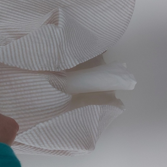 NWT Down the Horizon Beige Striped Tie Strap Skater Dress Size Medium - Picture 8 of 13